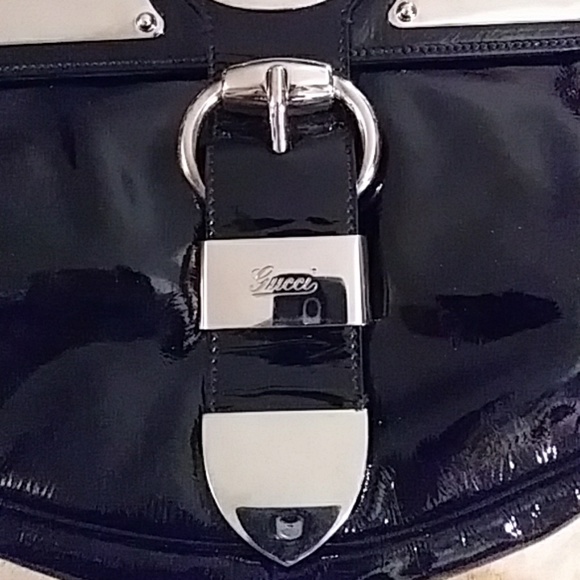 Authentic Gucci Black patent leather Romy handbag - Picture 3 of 7